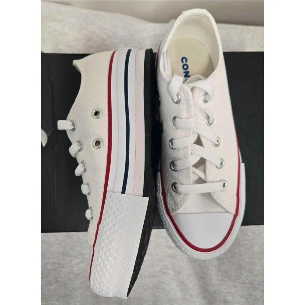 Converse Chuck Taylor All Star EVA Lift Ox White Youth Sneakers 372862F Size 13